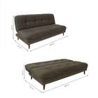 Sofá-cama Casal 3 Lugares Anitta Suede Marrom