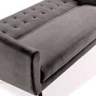 Sofá-cama Casal 3 Lugares Beatriz Veludo Cinza