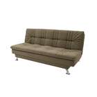 Sofá-cama Casal 3 Lugares Bianca Suede Castanho