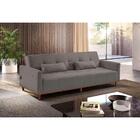 Sofá-cama Casal 3 Lugares Com Usb Noronha Linho Cinza