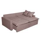 Sofá-cama Casal 3 Lugares Del Rey Suede Marrom