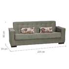 Sofá-cama Casal 3 Lugares Dinorá Suede Cinza Com Almofadas Fl