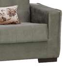 Sofá-cama Casal 3 Lugares Dinorá Suede Cinza Com Almofadas Fl