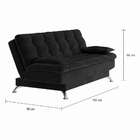 Sofá-cama Casal 3 Lugares Excelencia Suede Pés De Metal Preto