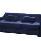 Sofá-cama Casal 3 Lugares Grazi Veludo Azul