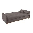 Sofá-cama Casal 3 Lugares Ipanema Com Baú Linho Cinza