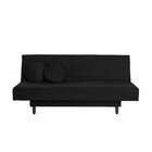 Sofá-cama Casal 3 Lugares Jimmy Suede Preto