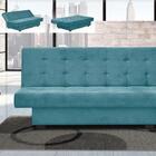 Sofá Cama Casal 3 Lugares Laila - Azul Pena