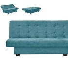 Sofá Cama Casal 3 Lugares Laila - Azul Pena