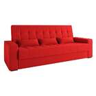 Sofá-cama Casal 3 Lugares Lívia Suede Vermelho