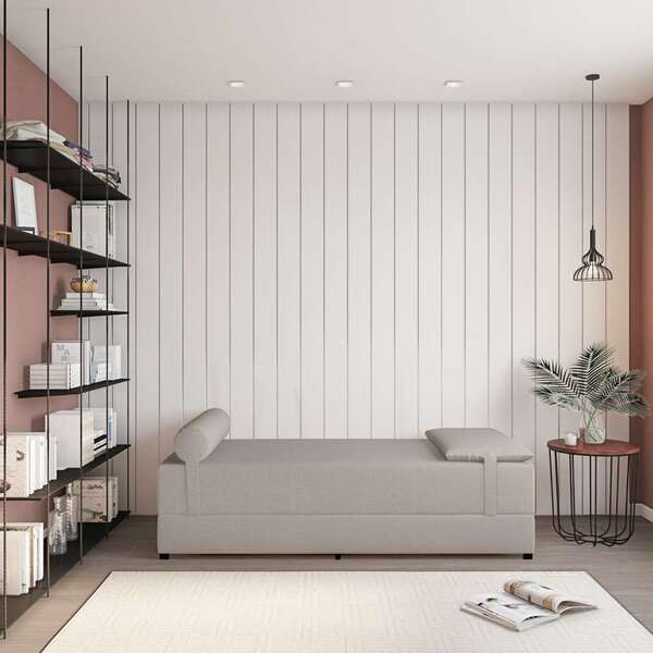 Sofá-cama Casal 3 Lugares Lúcia Linho Cru