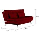 Sofá-cama Casal 3 Lugares Luxo Suede Vermelho