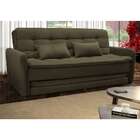 Sofá-cama Casal 3 Lugares Madalena Suede Marrom