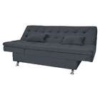 Sofá-cama Casal 3 Lugares Maria Veludo Cinza