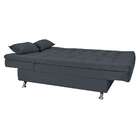 Sofá-cama Casal 3 Lugares Maria Veludo Cinza