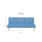 Sofá-cama Casal 3 Lugares Marie Azul 181 Cm