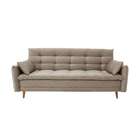 Sofá-cama Casal 3 Lugares Marília Suede Bege