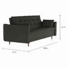 Sofá-cama Casal 3 Lugares Mirela Suede Grafite