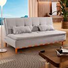 Sofá-cama Casal 3 Lugares Nice Linho Cinza  207 Cm