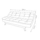 Sofá-cama Casal 3 Lugares Premium Suede Pés De Madeira Preto