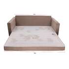Sofá-cama Casal 3 Lugares Trancoso Suede Liso Tabaco