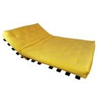 Sofa Cama Casal Amarelo Com Madeira Maciça Nobre