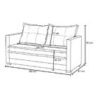 Sofá Cama Casal Articulável 2 Lugares Londres Suede Bege - D'