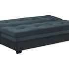 Sofá Cama Casal Com Baú Filó - Chumbo Light