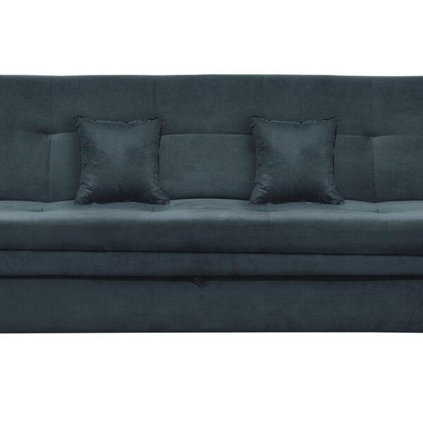 Sofá Cama Casal Com Baú Filó - Chumbo Light