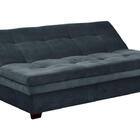 Sofá Cama Casal Com Baú Filó - Chumbo Light