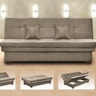 Sofá Cama Casal Com Baú Filó - New Chumbo Pena