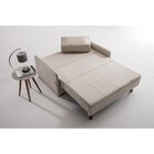 Sofá Cama Casal Em Linho 154cm Isis Bege