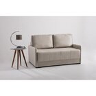 Sofá Cama Casal Em Linho 154cm Isis Bege
