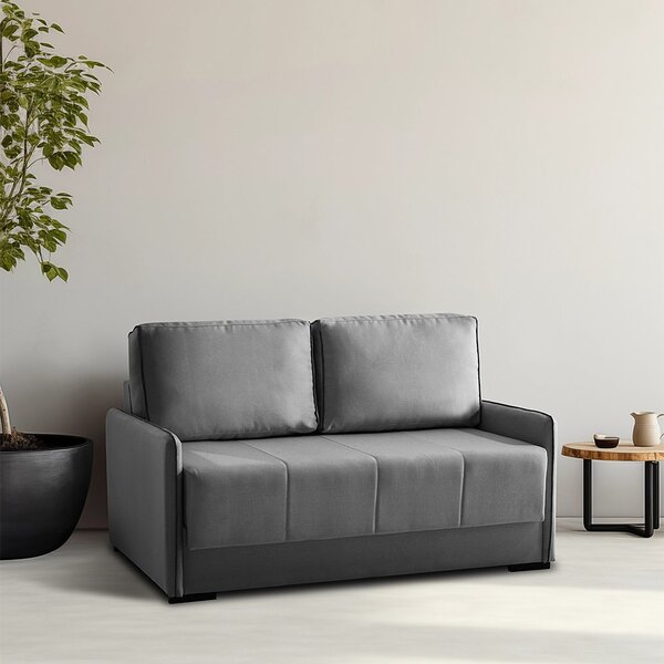 Sofá Cama Casal Em Veludo 154cm Isis Cinza