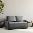 Sofá Cama Casal Em Veludo 154cm Isis Cinza