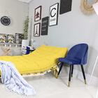 Sofa Cama Casal Futon Oriental Amarelo Acquablock Com Madeira