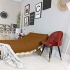 Sofa Cama Casal Futon Oriental Caramelo Com Madeira Maciça