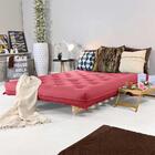 Sofa Cama Casal Futon Oriental Goiaba Com Madeira Maciça.