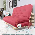 Sofa Cama Casal Futon Oriental Goiaba Com Madeira Maciça.