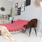 Sofa Cama Casal Futon Oriental Goiaba Com Madeira Maciça.