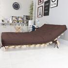Sofa Cama Casal Futon Oriental Marrom Com Madeira Maciça.