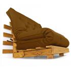 Sofá Cama Casal Futon Tokio Caramelo Madeira Maciça Cor Mel