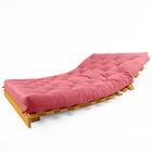 Sofá Cama Casal Futon Tokio Goiaba Madeira Maciça Cor Mel