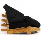 Sofá Cama Casal Futon Tokio Preto Acquablock Madeira Maciça C