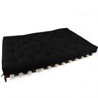 Sofá Cama Casal Futon Tokio Preto Madeira Maciça Cor Imbuia