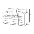 Sofá Cama Casal Londres Suede Rosa - D'monegatto