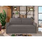 Sofá-cama Casal Luiza Suede Cinza