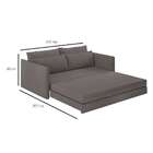 Sofá-cama Casal Luiza Suede Cinza