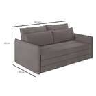 Sofá-cama Casal Luiza Suede Cinza