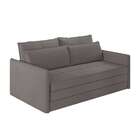 Sofá-cama Casal Luiza Suede Cinza